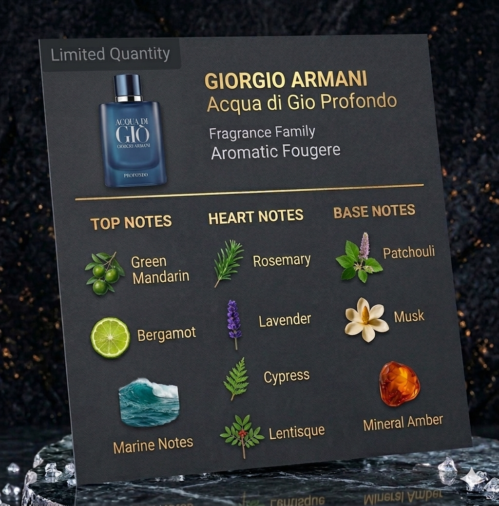 Giorgio Armani Acqua di Gio Profondo EDP Spray para Hombre 100 ml
